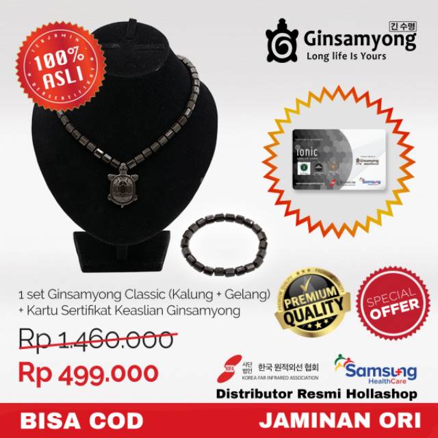 PROMO HEBOH GINSAMYONG  CLASSIC KLASIK Kalung  Terapi 