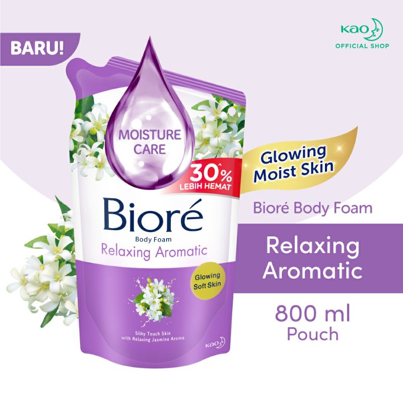 Biore Body Foam Relaxing Aromatic/ Pure Mild Refill/ Sabun Cair isi Ulang 800ml