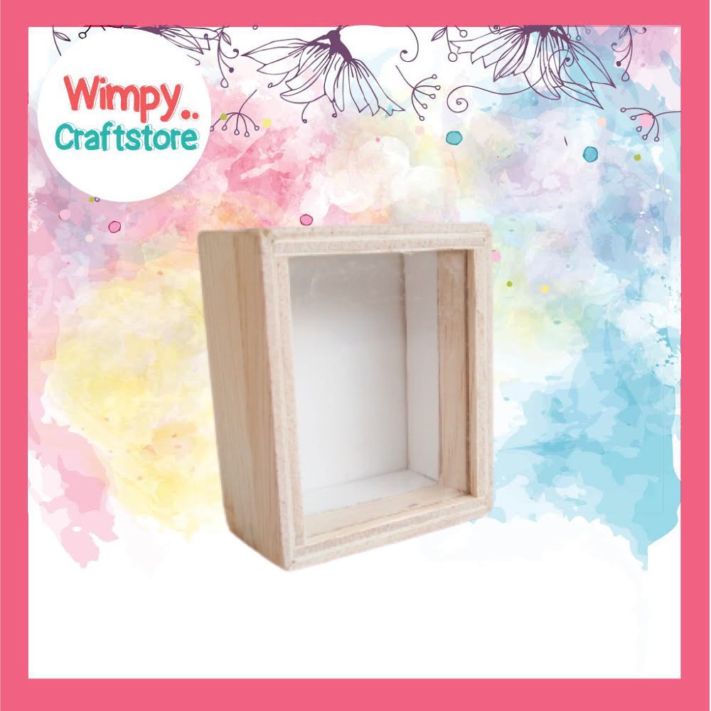 Frame Kayu 3D Miniature Frame Display Pajangan Miniature Doll House M