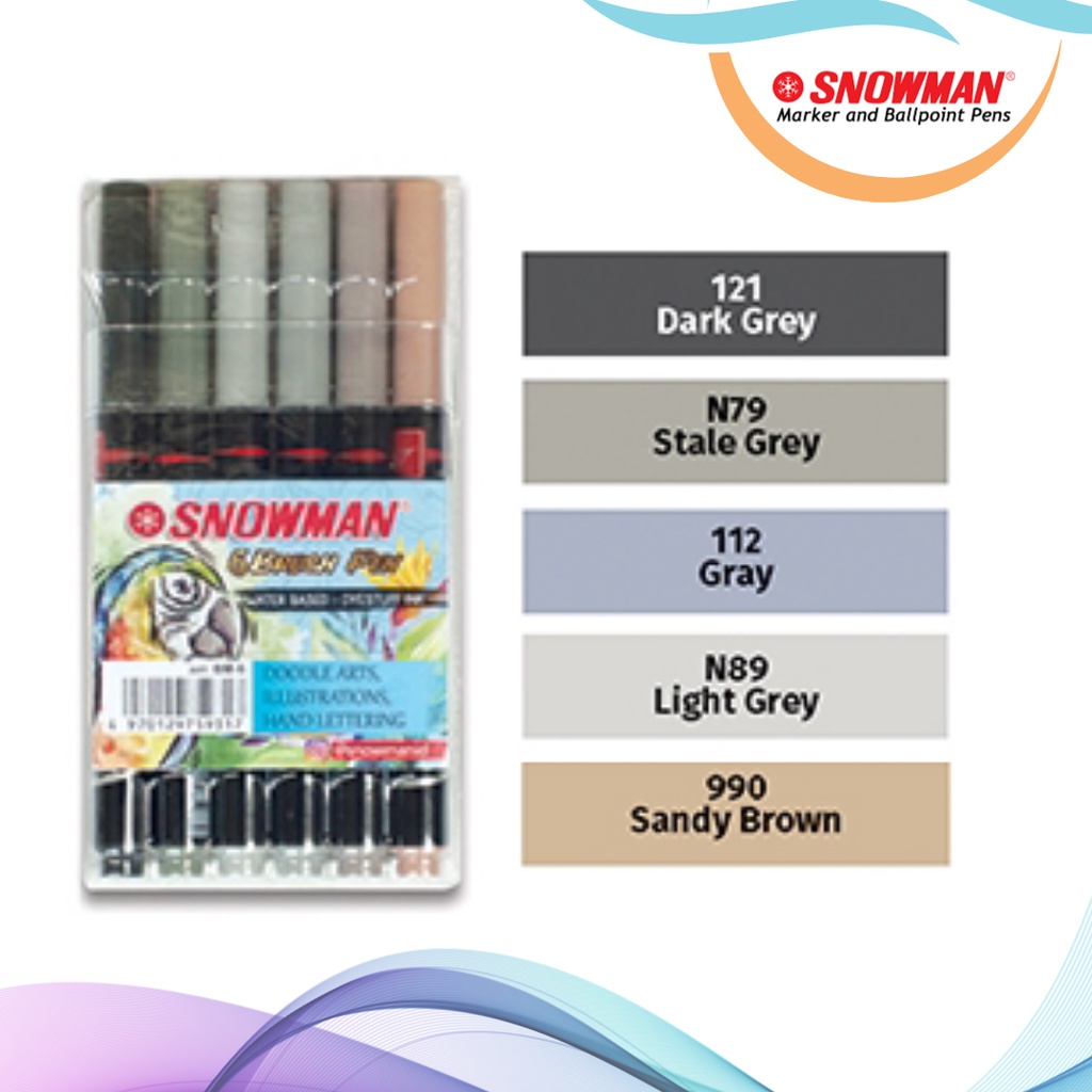 

BRUSH PEN SNOWMAN 6 WARNA BM-6