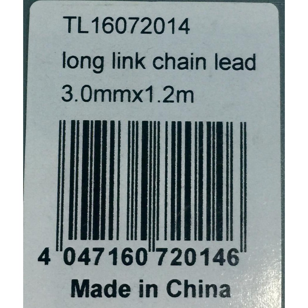 Tali Tuntun Stainless pegangan Nylon Busa 1,2m Long Link Chain Lead dog