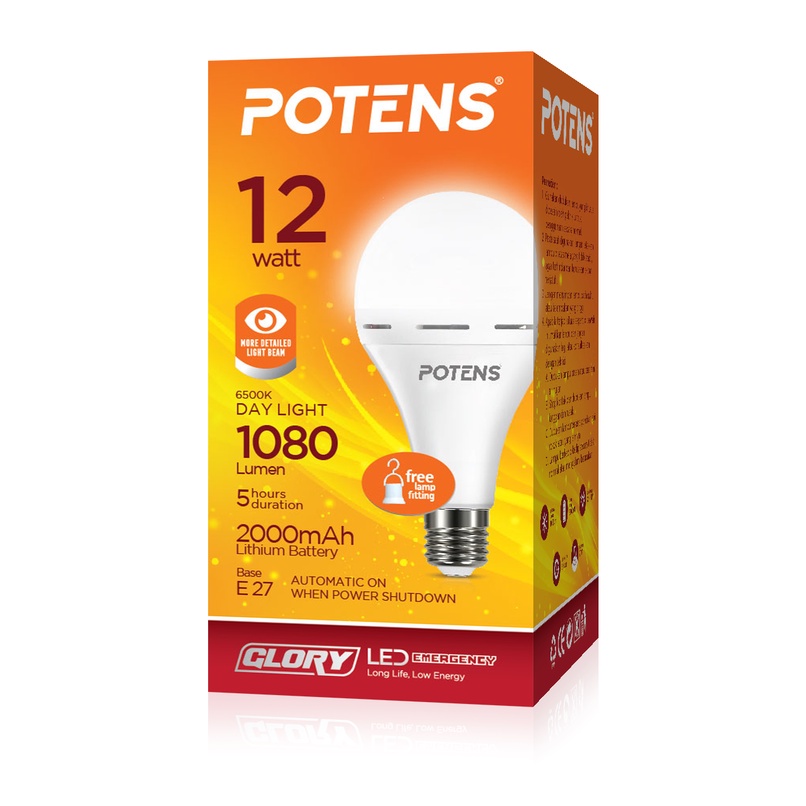 ☀ Sunly ☀ A146 Potens Lampu LED Emergency Bohlam Premium Garansi 1 Tahun Import