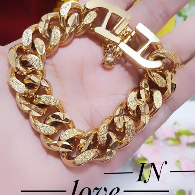 Xuping set perhiasan gelang anting cincin kaljng lapis emas 24k (anti iritasi dan tidak luntur) 01