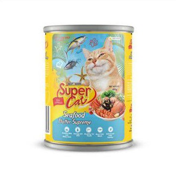 Makanan Kucing Basah / Cat Food SUPERCAT all varian 400 Gram