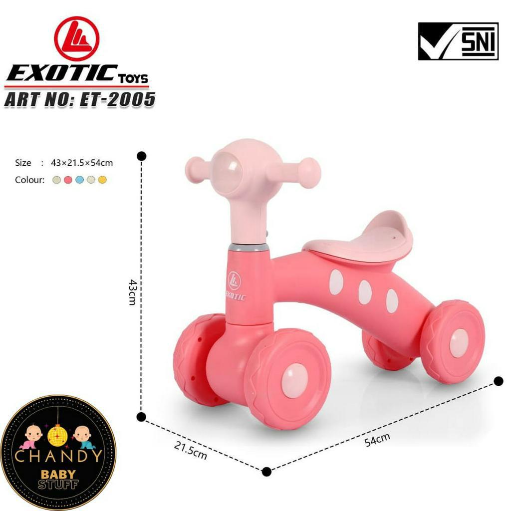 SEPEDA ANAK BALANCE BIKE EXOTIC ET 2005 ( MUSIK )