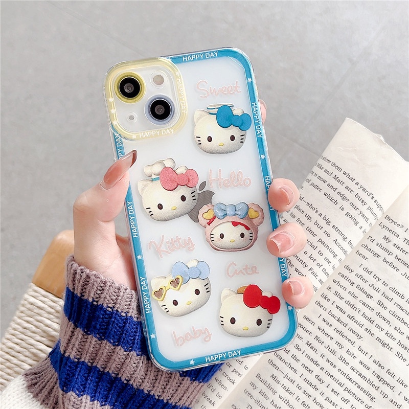 Case Bahan Tpu Motif Kartun Kucing Untuk Iphone 11 Pro Max X Xr Xs Max 7 8 Plus Se 2020 12 Pro Max 12 Mini 13 Pro Max 13 Mini