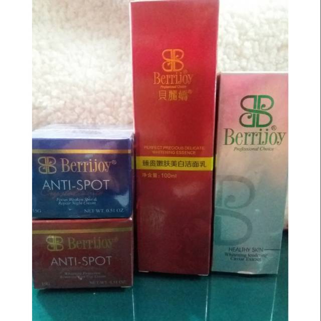 paket lengkap berrijoy (siang,malam,serum dan cleanser)