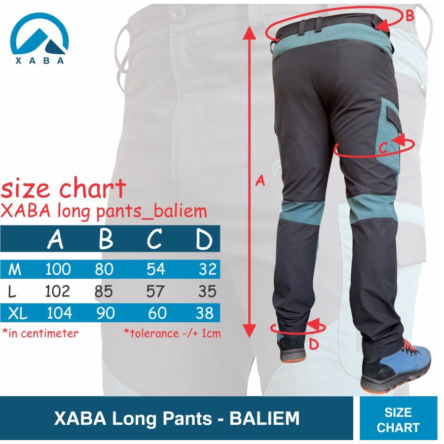 XABA Long Pants Baliem Celana Panjang Gunung Quickdry Strech Olahraga