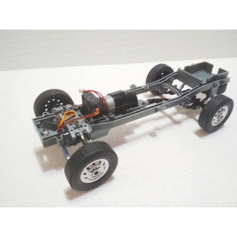 Full set chassis roda & servo wpl d12 - sasis rc truk suzuki carry bagong