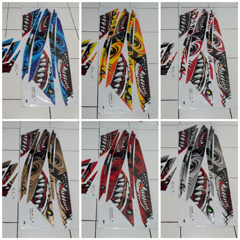 striping lis sticker variasi yamaha MX KING 150 lama - mx king shark 2016 2017 2018