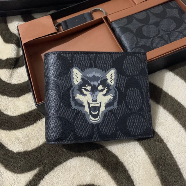 Coach Biffold Wolf Mens Wallet