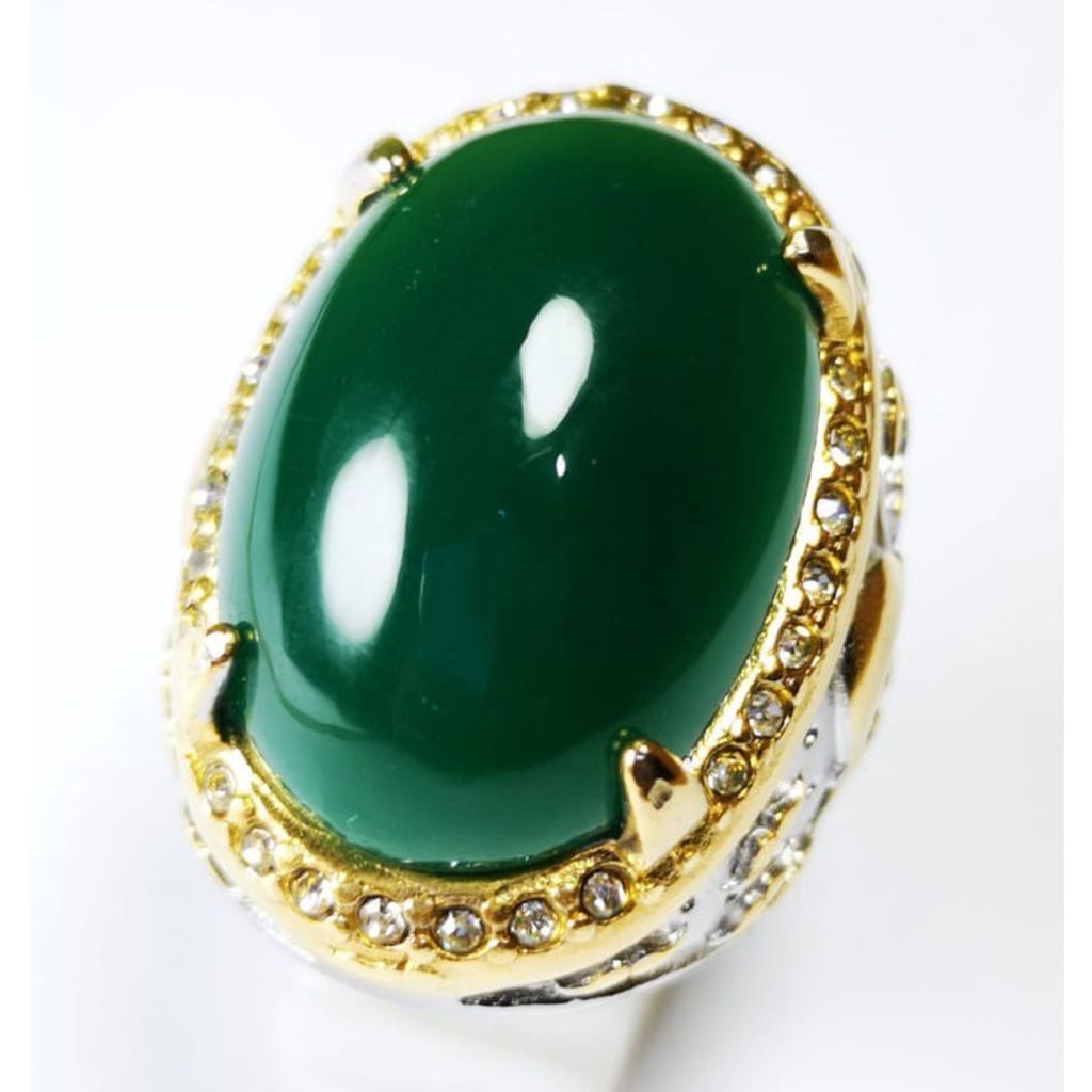 Cincin Batu Green Kalesdon Ring Silver925 | CIncin Pria Mewah