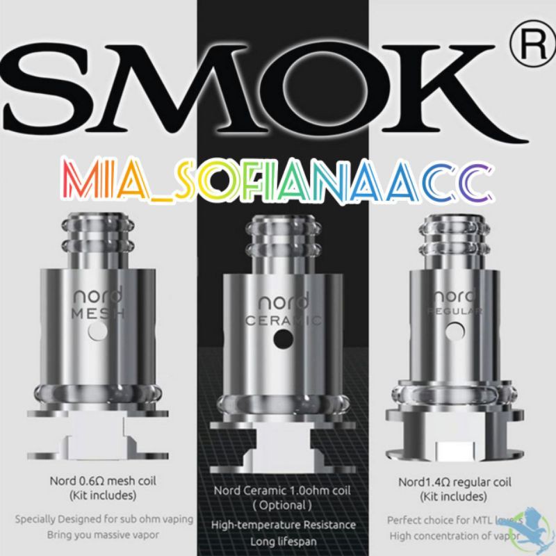 KOIL COIL SMOKE NORD KIT 1.4ohm Reg HARGA 1 BIJI