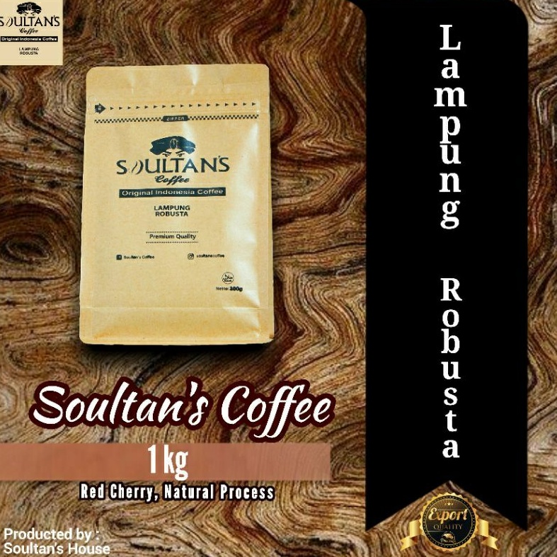 

Lampung Robusta 1kg / Biji Kopi Roasted / Kopi Robusta/ Biji Robusta - Soultan's Coffee, Red Cherry Coffee Beans / Petik Merah / Roasted Beans, Expor Quality