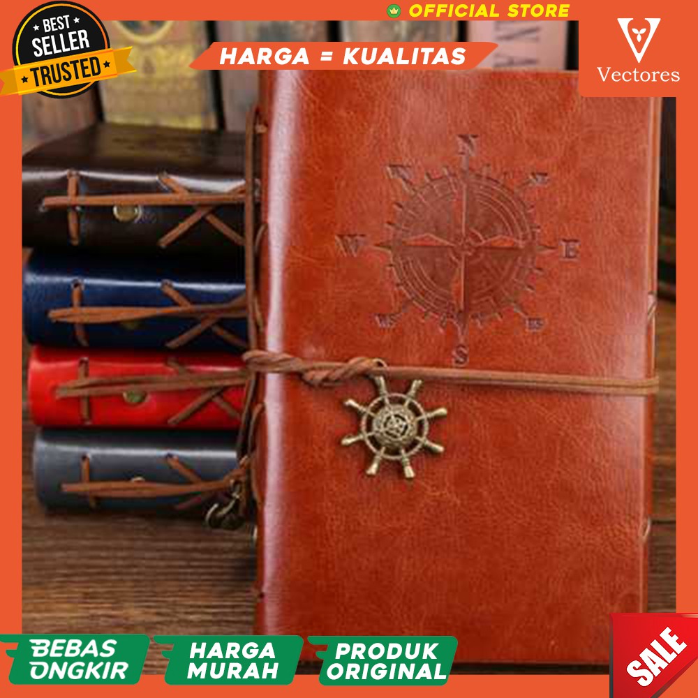 [ORIGINAL] Buku Catatan Notebook Harian Diary Kantor Vintage Terbaru A5 Binder