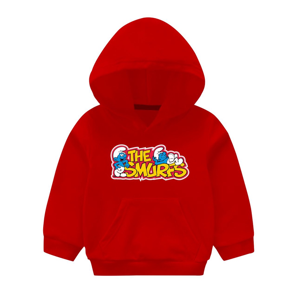 Sweater THE SMURFS Anak usia 1-7 tahun Cowok cewek sweater Hodie unisex Pakaian anak murah