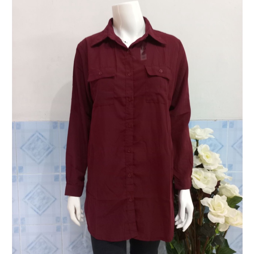 KEMEJA OVERSIZE WOLFIS WANITA / KEMEJA WANITA / KEMEJA KANTOR / KEMEJA JSA