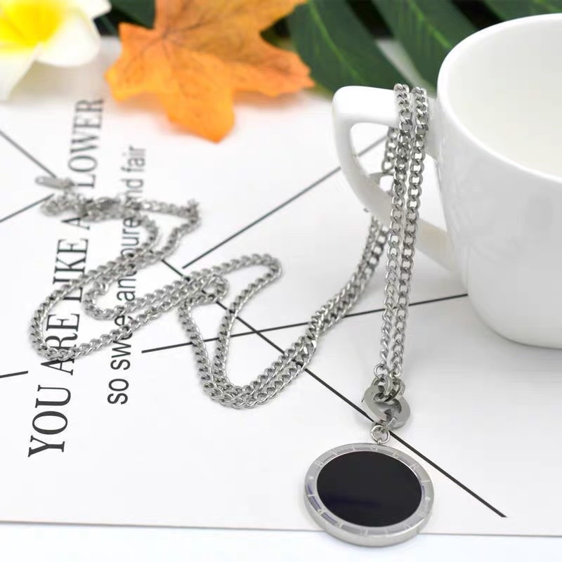 Kalung Bvl B panjang hijab titanium anti karat harga grosir bisa cod