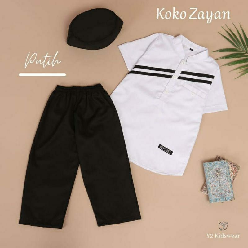 Koko Zayan By : Y2 ORIGINAL || Bahan Katun Toyobo royalmix || setelan anak Laki-laki lengan pendek