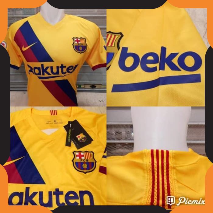 {COD}387 JERSEY BOLA FUTSAL  INDONESIA BARCELONA_ AWAY 2019/2020 KAOS OLAHRAGA GRADE ORIGINAL