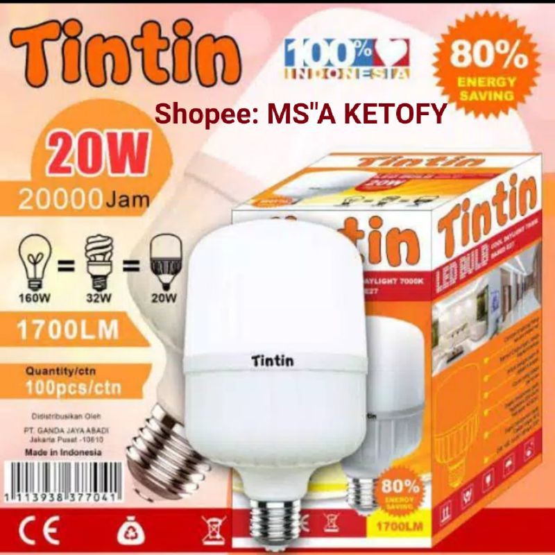 Lampu LED capsul  Murah Tin Tin / Sloveens 20W. Pembelian Min 4pc, Bisa Campur.