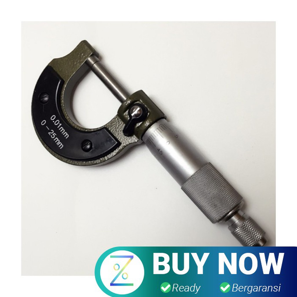 Mitutoyo Micrometer 0-25mm 0.01mm - QST008 - Silver Black