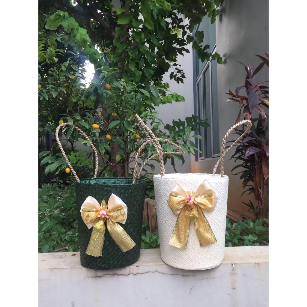 

Tas Keranjang HIAS LEBARAN /Hampers/Tas Souvenir Anyaman Pandan Deco