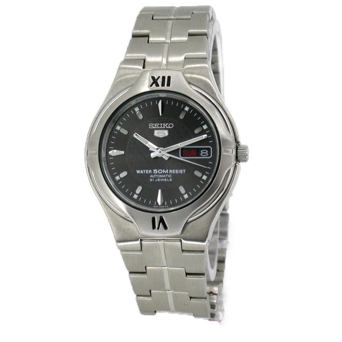 Seiko 5 Men SNK349K1 Automatic Black Dial Jam Tangan Pria Original SNK349