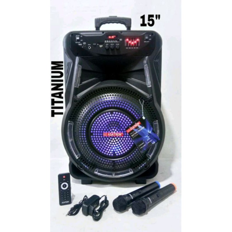 Speaker Bluetooth Asatron Titanium 15inch Asatron senam karaoke meeting Asatron 15 in