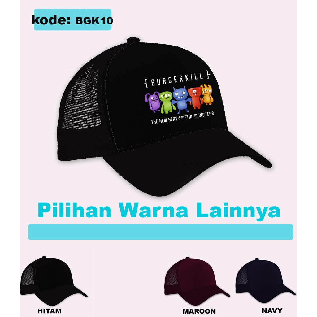 Topi burgerkill band  / topi trucker distro burgerkill band bgk10