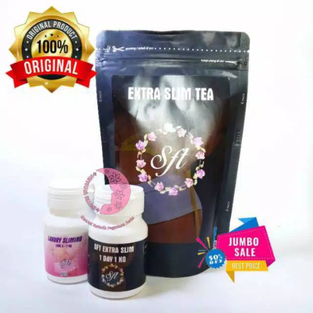 SFT HEALTHY (Extraslim + Tea) 50 capsule + 30sachet tea = 90x seduh