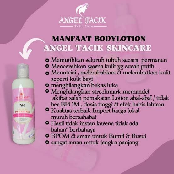 BODY LOTION ANGEL TACIK ORIGINAL BPOM PEMUTIH BADAN