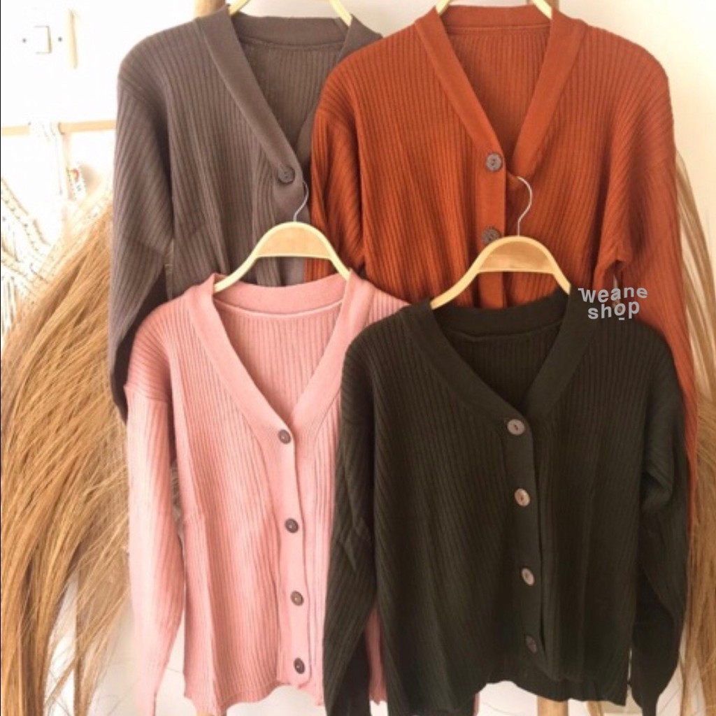 CARDIGAN RAJUT WANITA || KARDIGAN BASIC POLOS CEWEK CROP CARDY WILLY PREMIUM || OUTER KNITTED CARDI