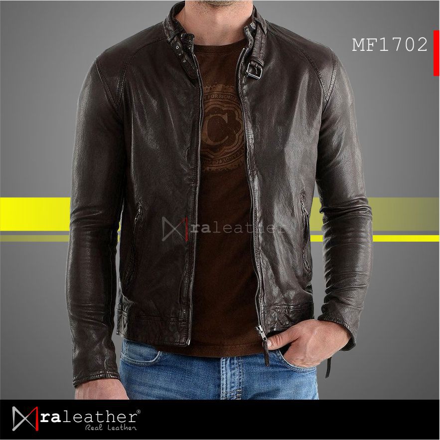 Jaket Kulit Pria RA Leather MF1702 - 100% Kulit Domba Asli Garut, RA Leather Original