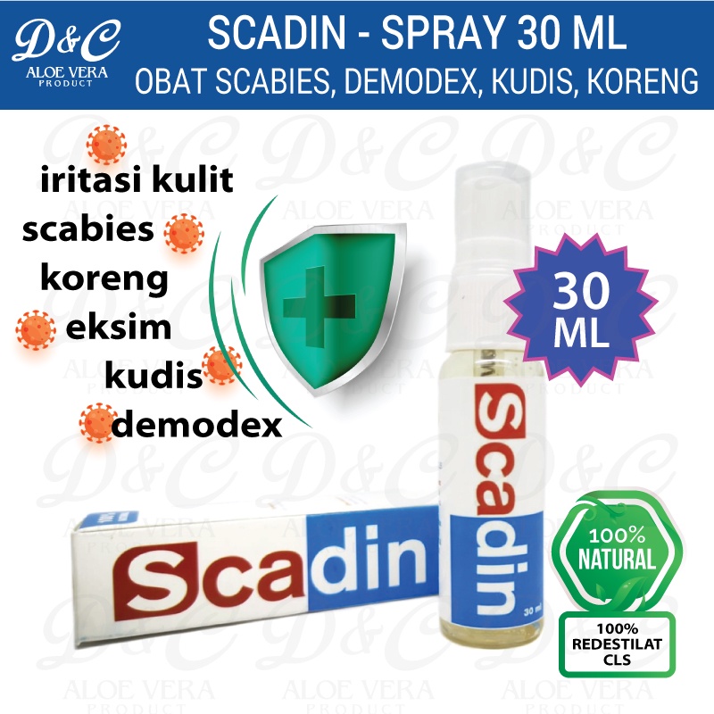 SCADIN SPRAY 30 ML Obat Scabies Demodex Eksim Kudis Anjing Kucing