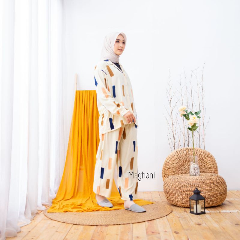 Piyama Wanita Jumbo Tiedye - Pajamas Motif - Setelan Tiedye Jumbo Rayon - Oneset Maghani - Piyama ce
