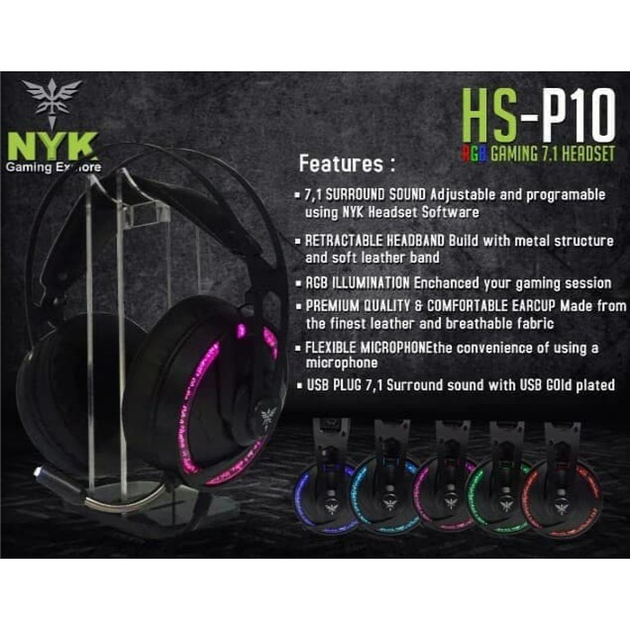 Headset NYK RGB NS-P10 Icarus Usb Original