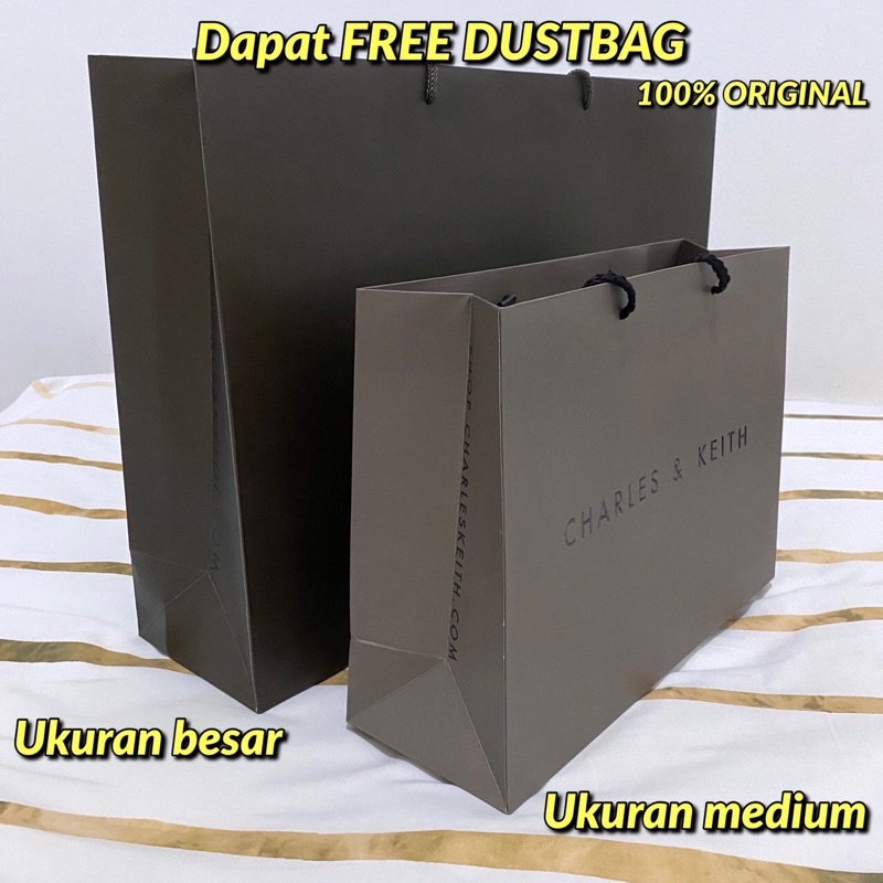 

Paper Bag Charles & Keith 100% Original , Free Dustbag
