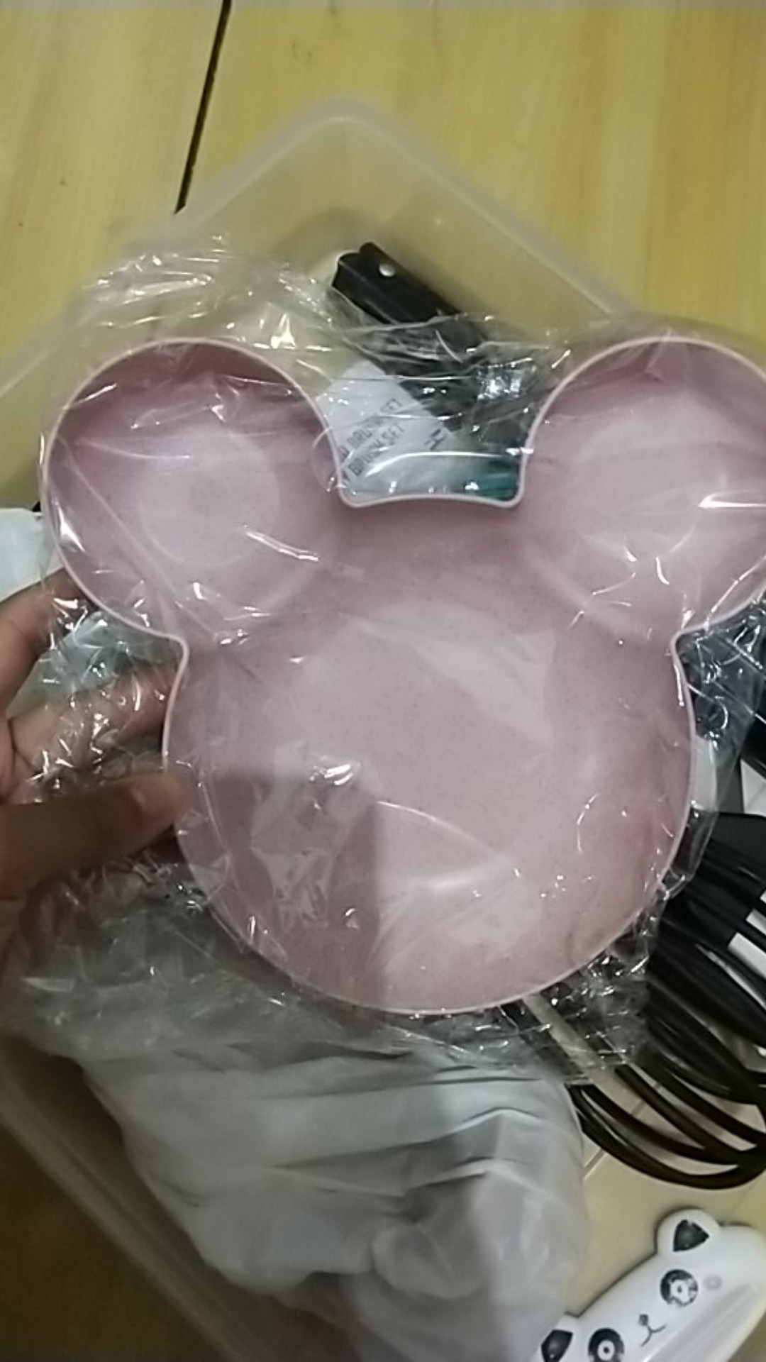 Mangkok Plastik Set Mickey Mouse Bentuk Unik Lucu Anak Murah Mmi