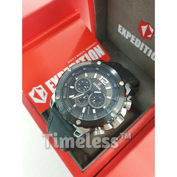 Jam tangan pria expedition E 6767 M Silver Black