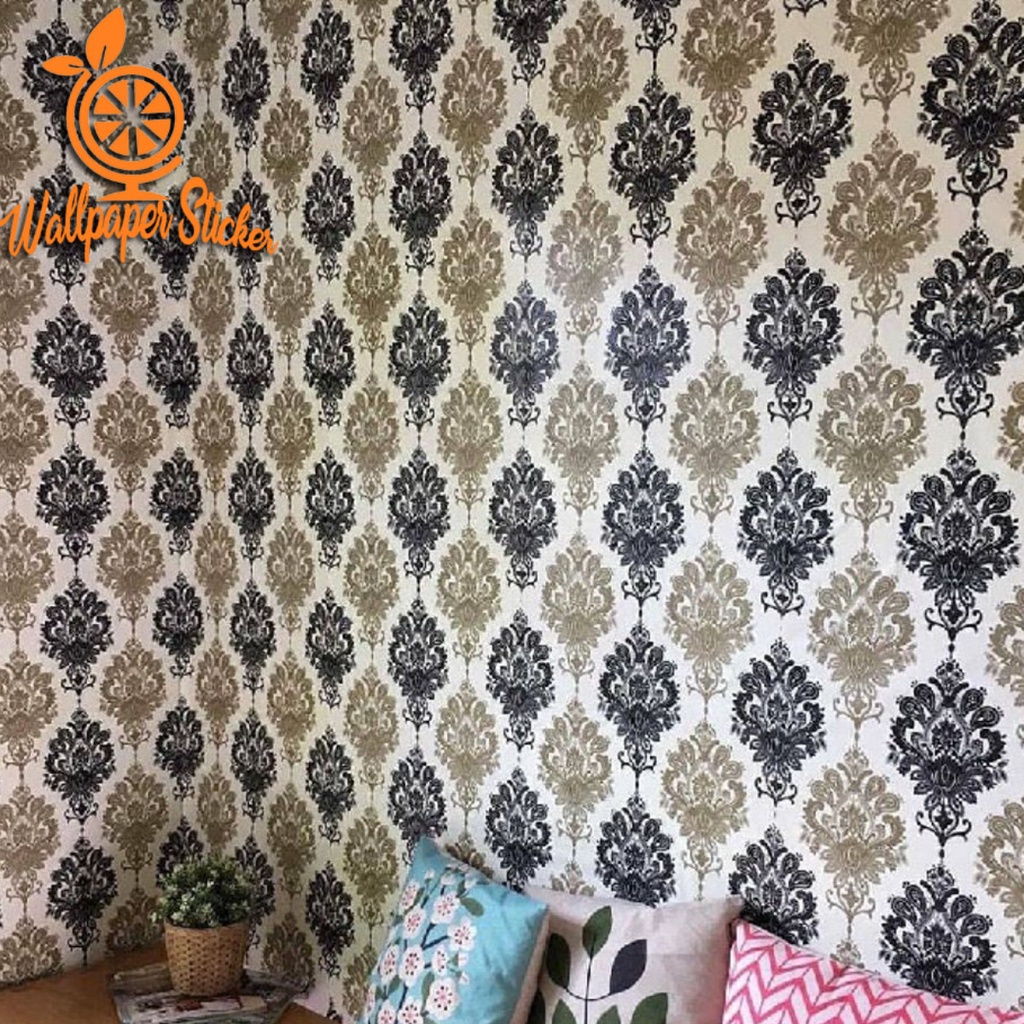 Terlaris ! Wallpaper dinding bahan PVC motif kayu 3D Premium / Wallsticker ruang tamu &amp; kamar tidur anak best seller !!