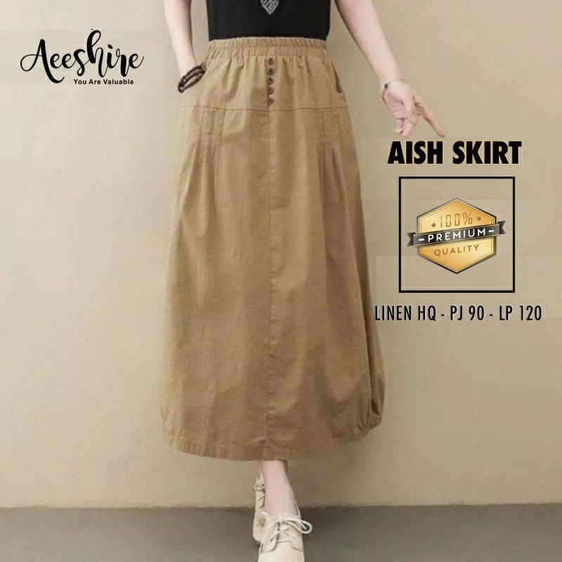 rok skirt wanita korea pinggang karet