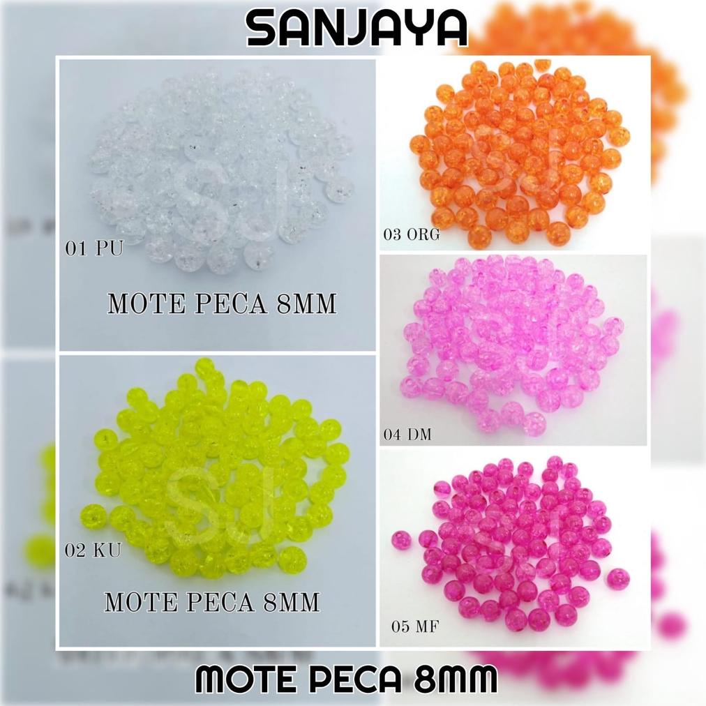Mote Peca / Manik Peca / Manik Bulat / Manik Peca Bulat / Mote Peca Bulat 8Mm