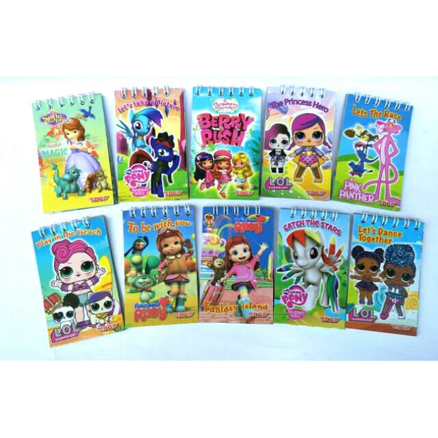Memo Buku Notes Mini LOL Pony Rainbow Ruby Stroberi dkk