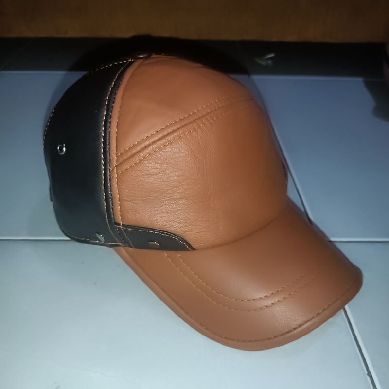 Topi kulit asli Garut pria model keren