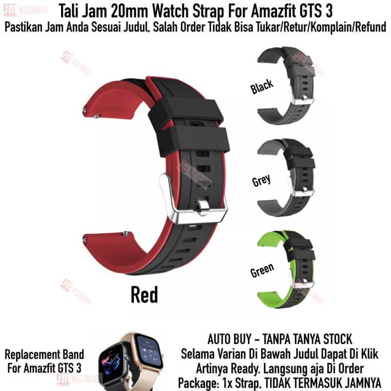 SSR Watch Strap Amazfit GTS 3 2021 - Tali Jam 20mm Rubber SIlikon Sporty