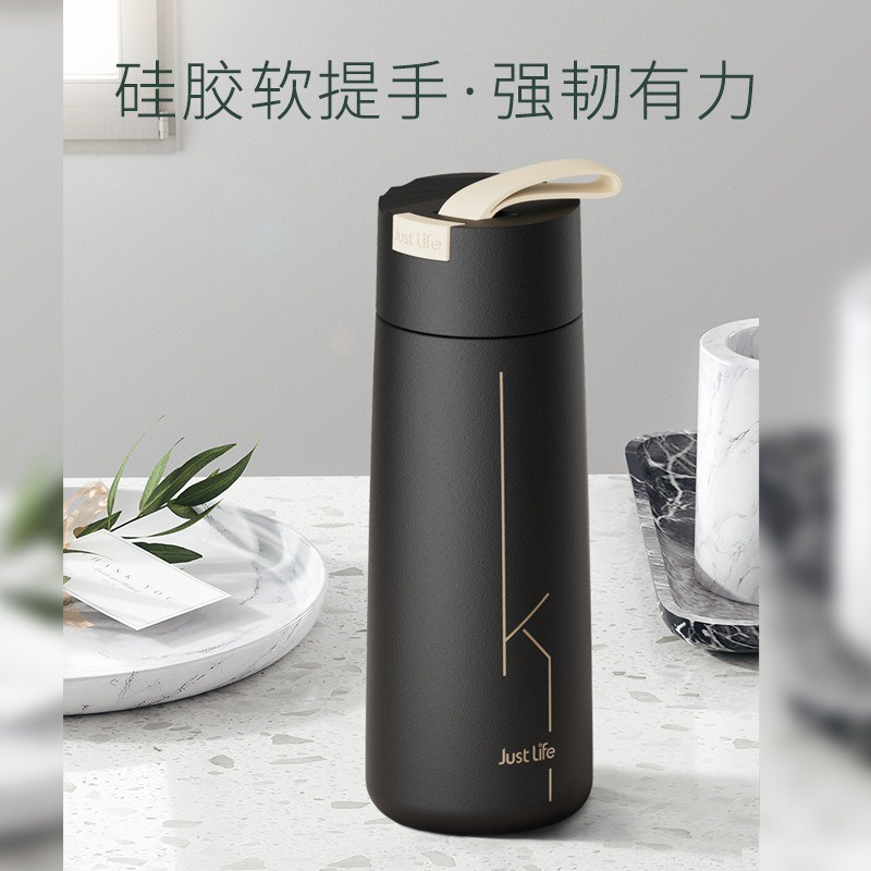 Thermos Termos Just Life Mini JL1 Pegangan Atas Gelas Botol Tumbler Kopi Teh Stainless Steel BPA 350ml Premium awet tahan lama Cute color Pink Green Black White