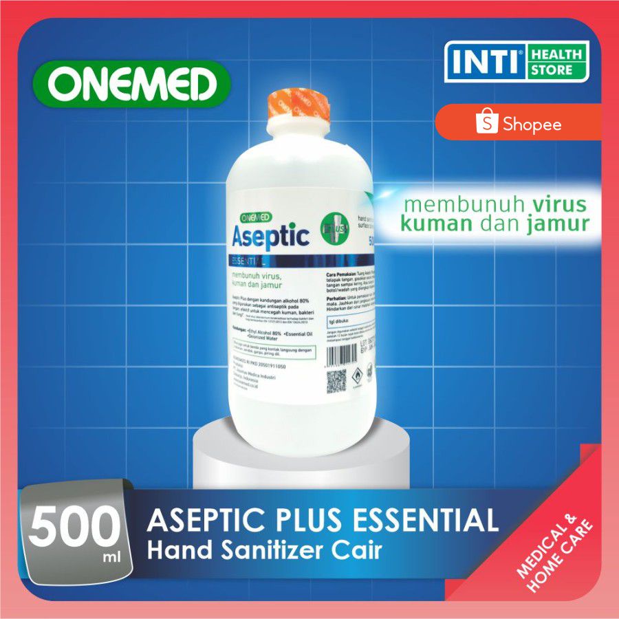 Onemed | Aseptic Plus refill Essential 500 ml | Hand Sanitizer Cair