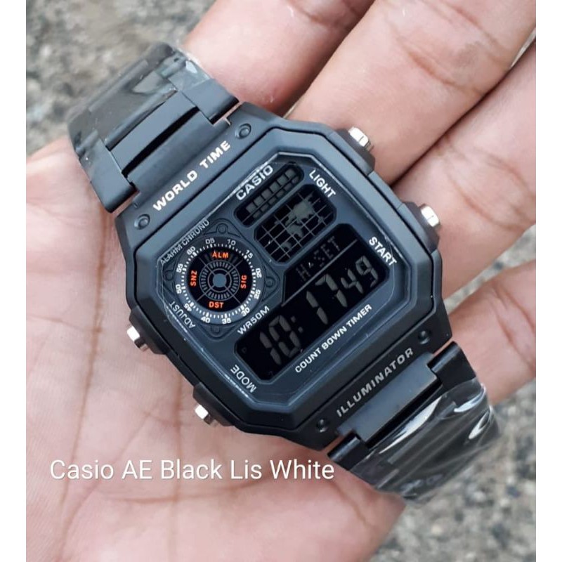 READY FOR SALE!!! CASIO AE LUMMINATOR JAM TANGAN TAHAN AIR JAM PRIA JAM TERLARIS BISA COD