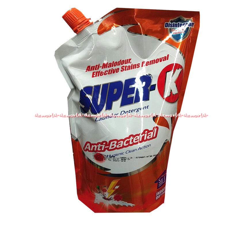 Super-K Fast 2.5kg Fast Clean Anti Bacterial Colurtec Liquid Detergent Cair Kuat Harimau Super K Sabun Cuci Cair Baju Pakaian Bersih Penghilang Noda 2.5 kg